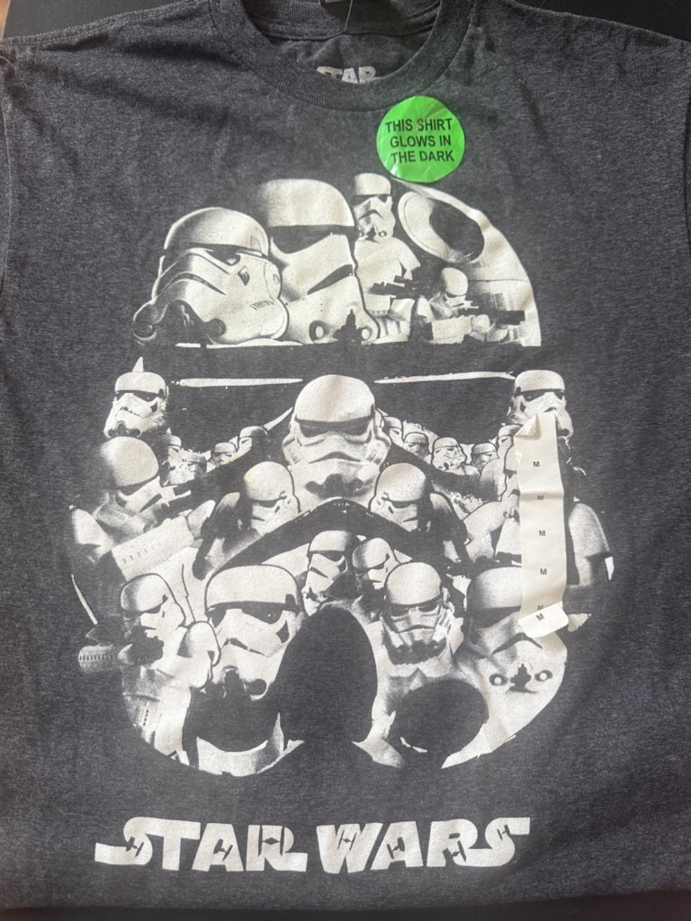 Star Wars Black Kids Glow-In-The-Dark Stormtrooper Graphic Tee